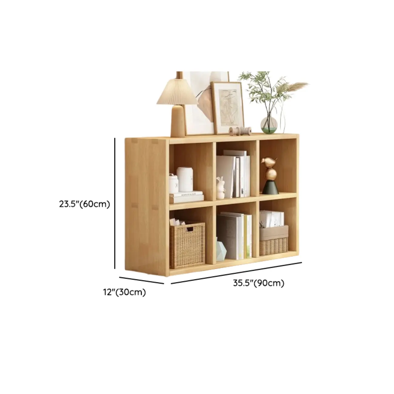 Modern Oak Bookcase Spacious Shelves Multi-Cabinets Image - 23 | homeyfad