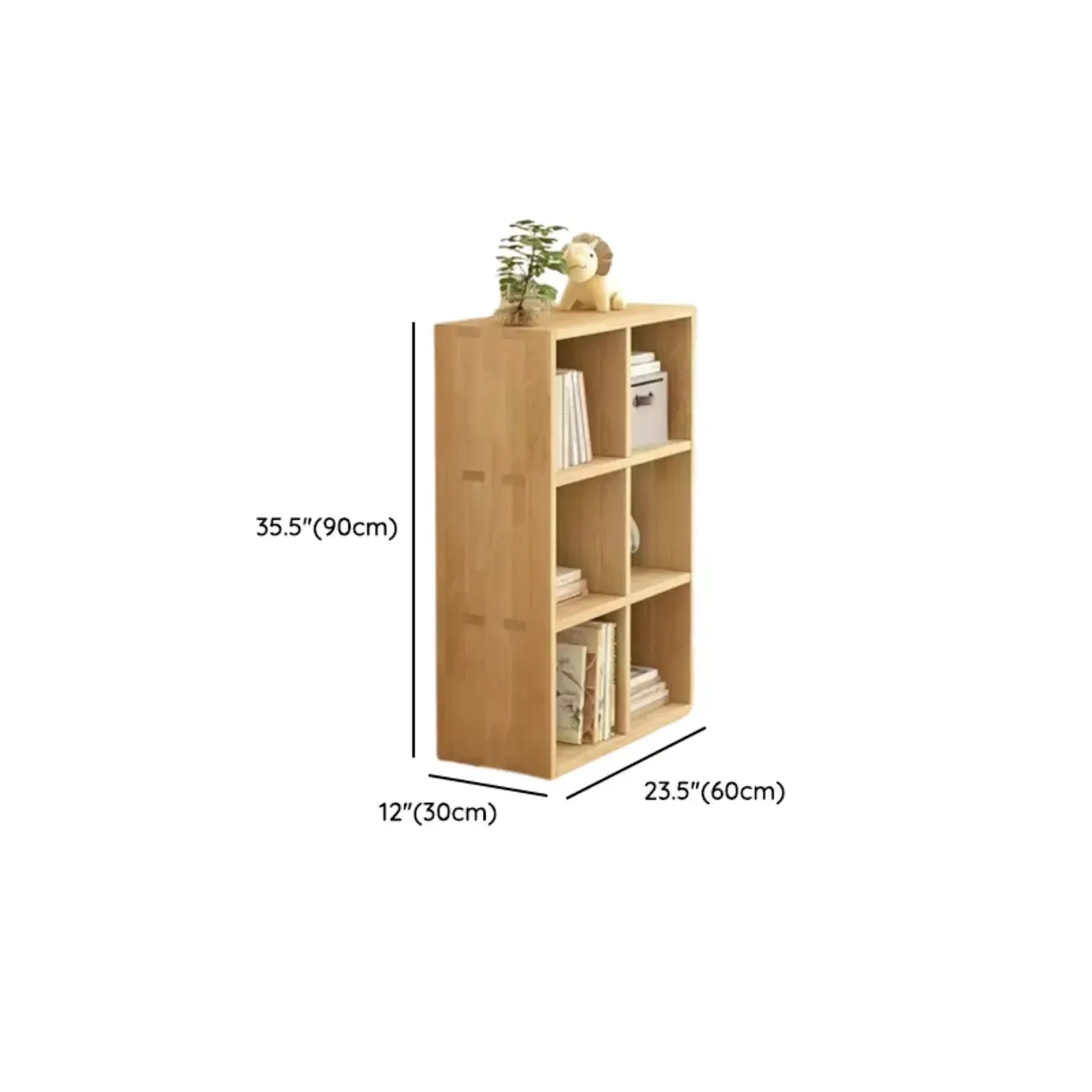 Modern Oak Bookcase Spacious Shelves Multi-Cabinets Image - 24