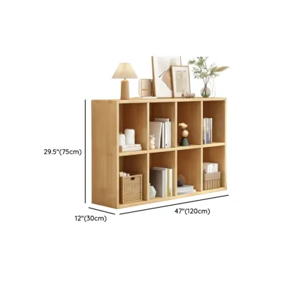 Modern Oak Bookcase Spacious Shelves Multi-Cabinets Image - 25