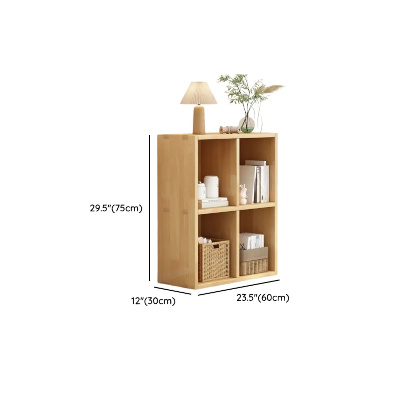Modern Oak Bookcase Spacious Shelves Multi-Cabinets Image - 26 | homeyfad