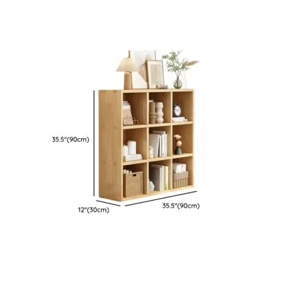 Modern Oak Bookcase Spacious Shelves Multi-Cabinets Image - 27