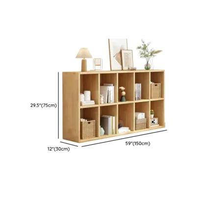 Modern Oak Bookcase Spacious Shelves Multi-Cabinets Image - 28