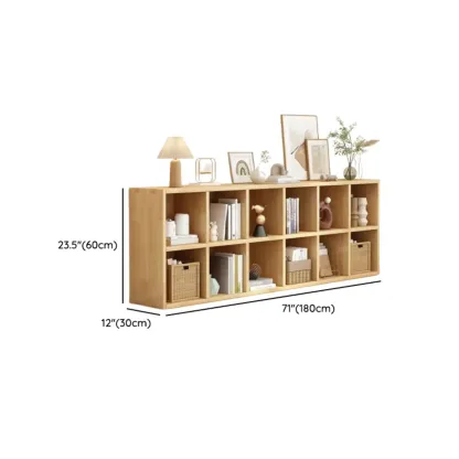 Modern Oak Bookcase Spacious Shelves Multi-Cabinets Image - 32