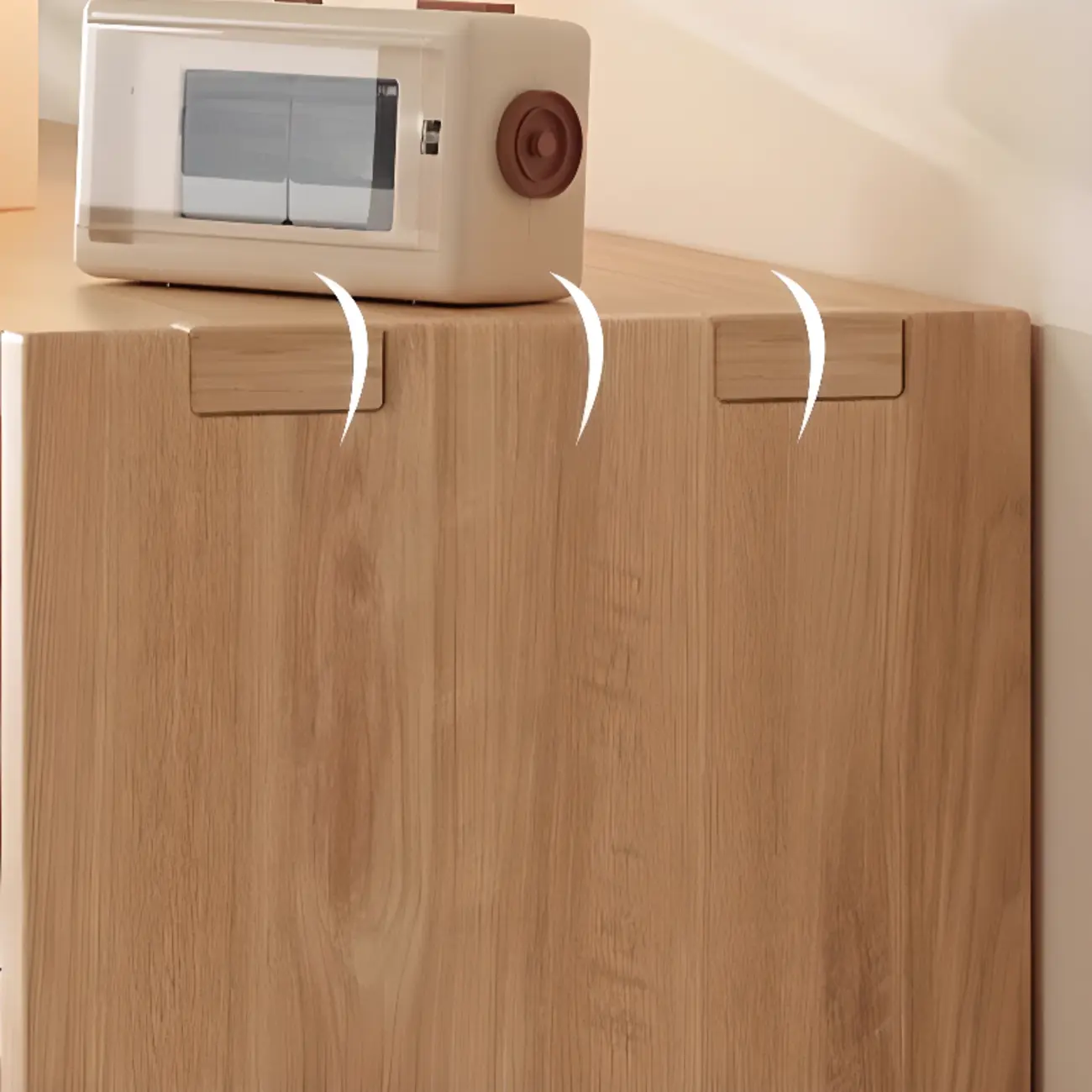 Horizontal Natural Finish 6-Cube Wood Shevling Unit Bookcase Image - 10 | homeyfad