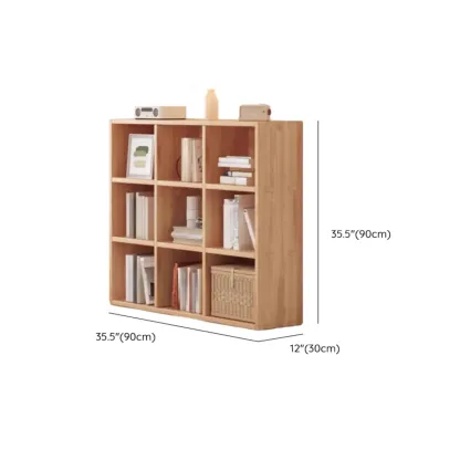 Horizontal Natural Finish 6-Cube Wood Shevling Unit Bookcase Image - 31
