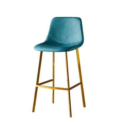 Gray Bucket Metal Leather Seating Armless Bar Stool Image - 68