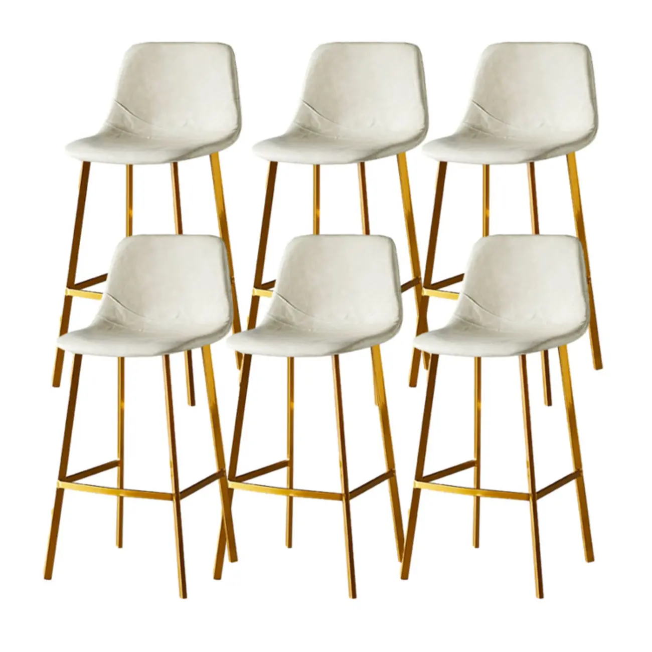 Gray Bucket Metal Leather Seating Armless Bar Stool Image - 97 | homeyfad