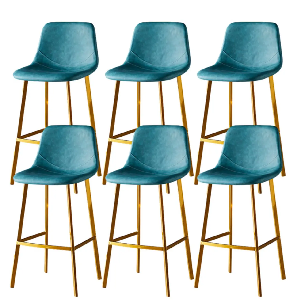 Gray Bucket Metal Leather Seating Armless Bar Stool Image - 98 | homeyfad