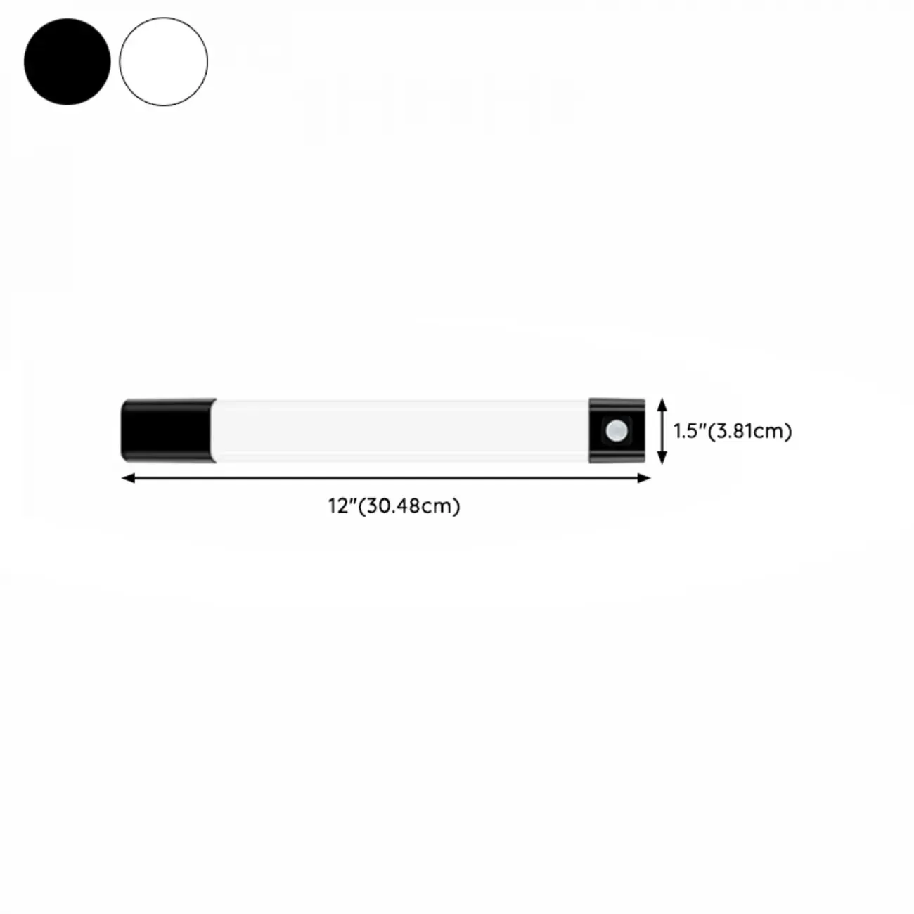 1-Light Modern Black Geometric LED Vanity Light Image - 17