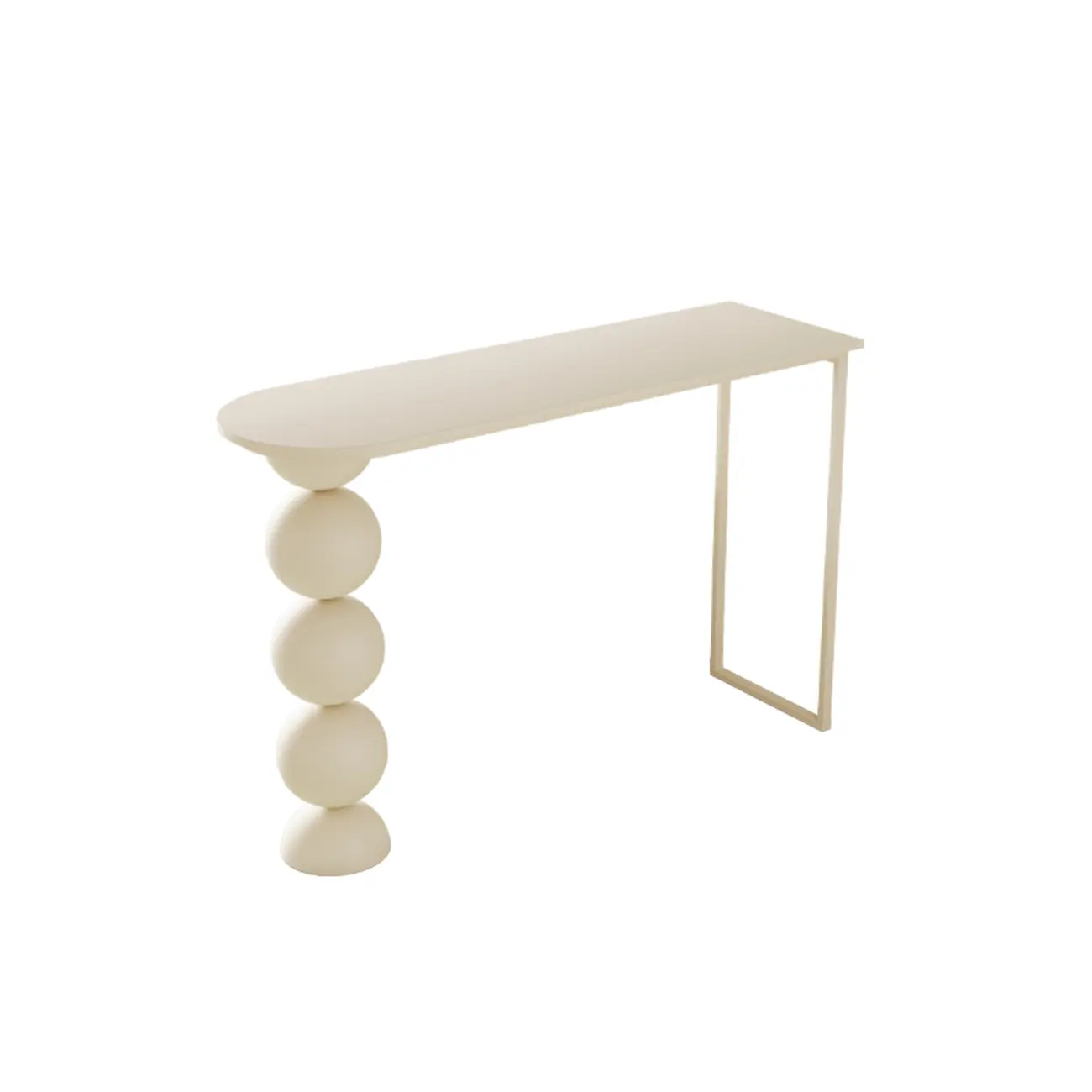 Modern Free Form White Stone Iron Bar Tables Image - 2 | homeyfad