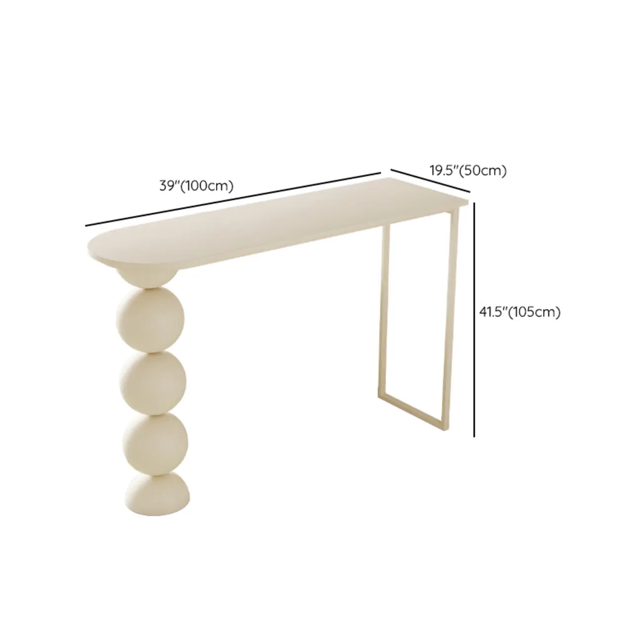 Modern Free Form White Stone Iron Bar Tables #size | homeyfad
