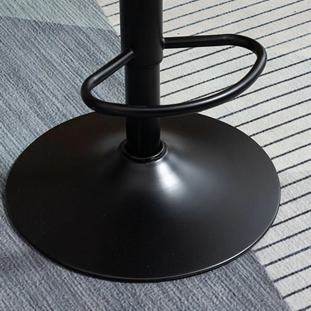 Adjustable Armless Leather Swivel Bar Stools with Back Image - 13 | homeyfad