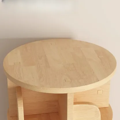 Narrow Modern Natural Wood Vertical Etagere Bookcase Image - 13