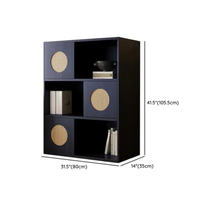 63"L x 14"W Oriental Wooden Modular Cube Bookcase #size