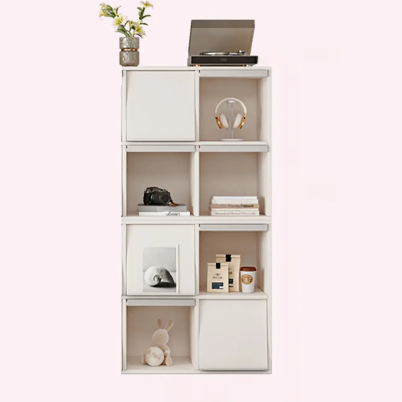 Modern Black Wood Cube Storage Shelf Modular Bookcase Image - 11