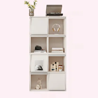 Modern Black Wood Cube Storage Shelf Modular Bookcase Image - 11