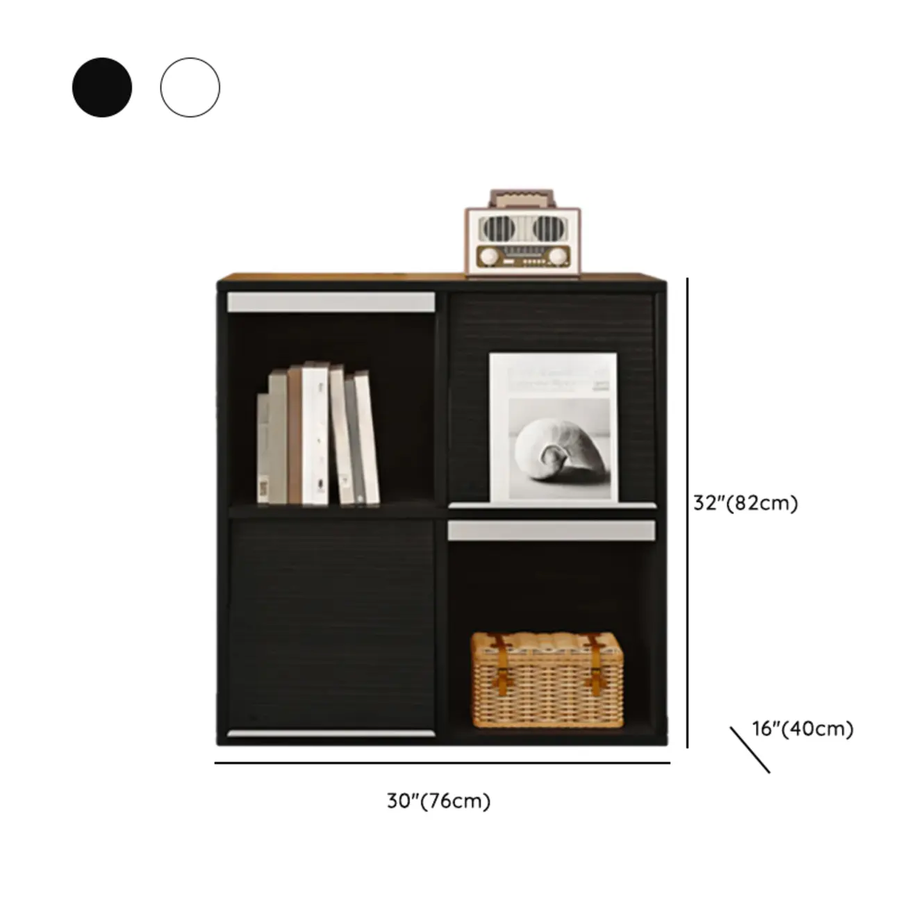 Modern Black Wood Cube Storage Shelf Modular Bookcase #size | homeyfad