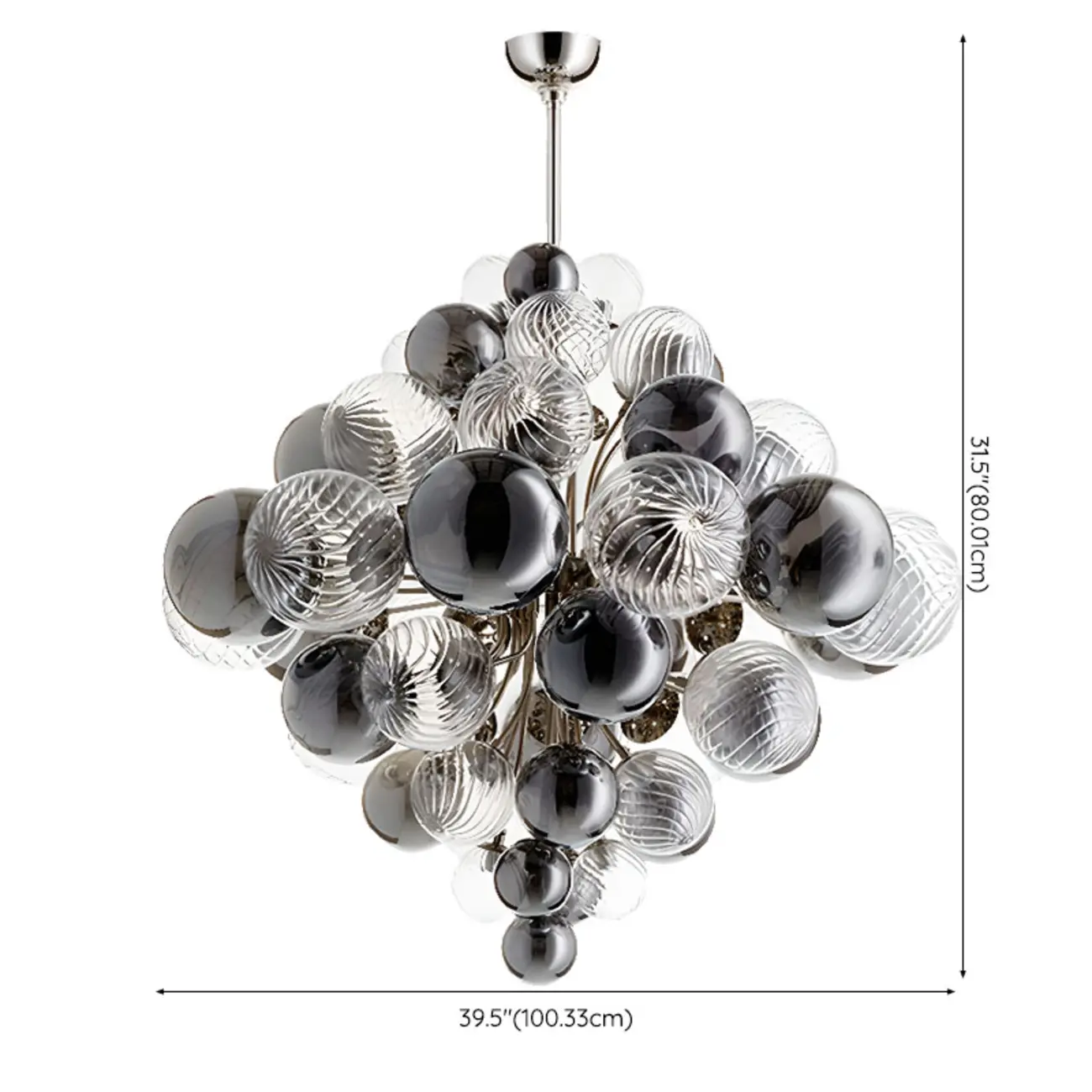 Modern Glass Cluster Chandelier for Dining Room Image - 8 | homeyfad