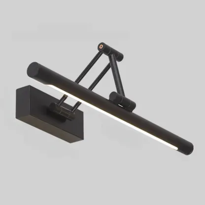 Contemporary Black Metal Cylinder LED Vanity Lights Image - 2