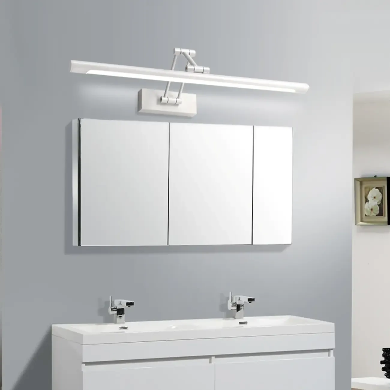 Contemporary Black Metal Cylinder LED Vanity Lights Image - 4