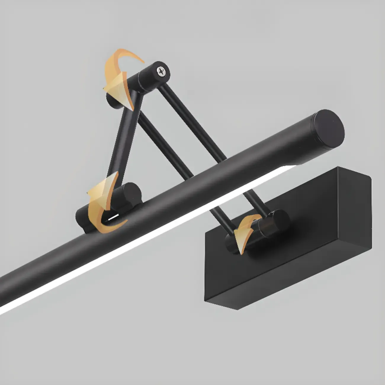 Contemporary Black Metal Cylinder LED Vanity Lights Image - 12