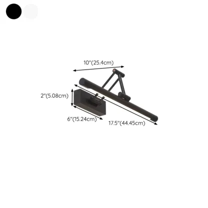 Contemporary Black Metal Cylinder LED Vanity Lights Image - 14