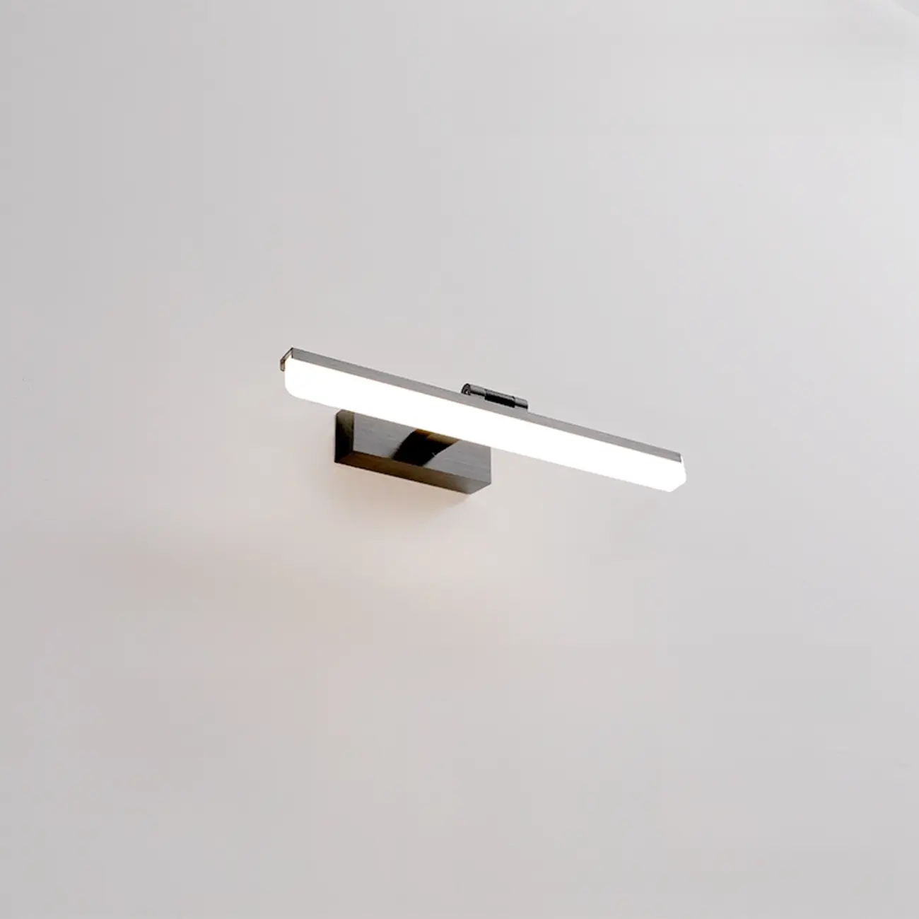 Rectangle 1-Light Black Metal Vanity Light for Bathroom Image - 2 | homeyfad