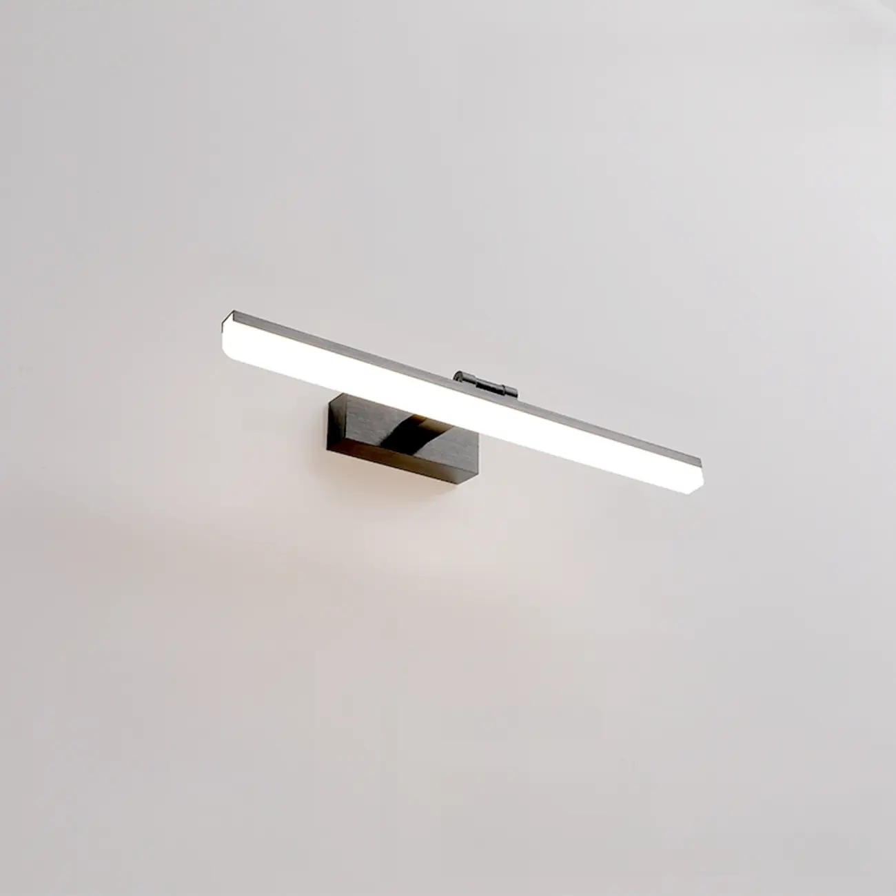 Rectangle 1-Light Black Metal Vanity Light for Bathroom Image - 3 | homeyfad