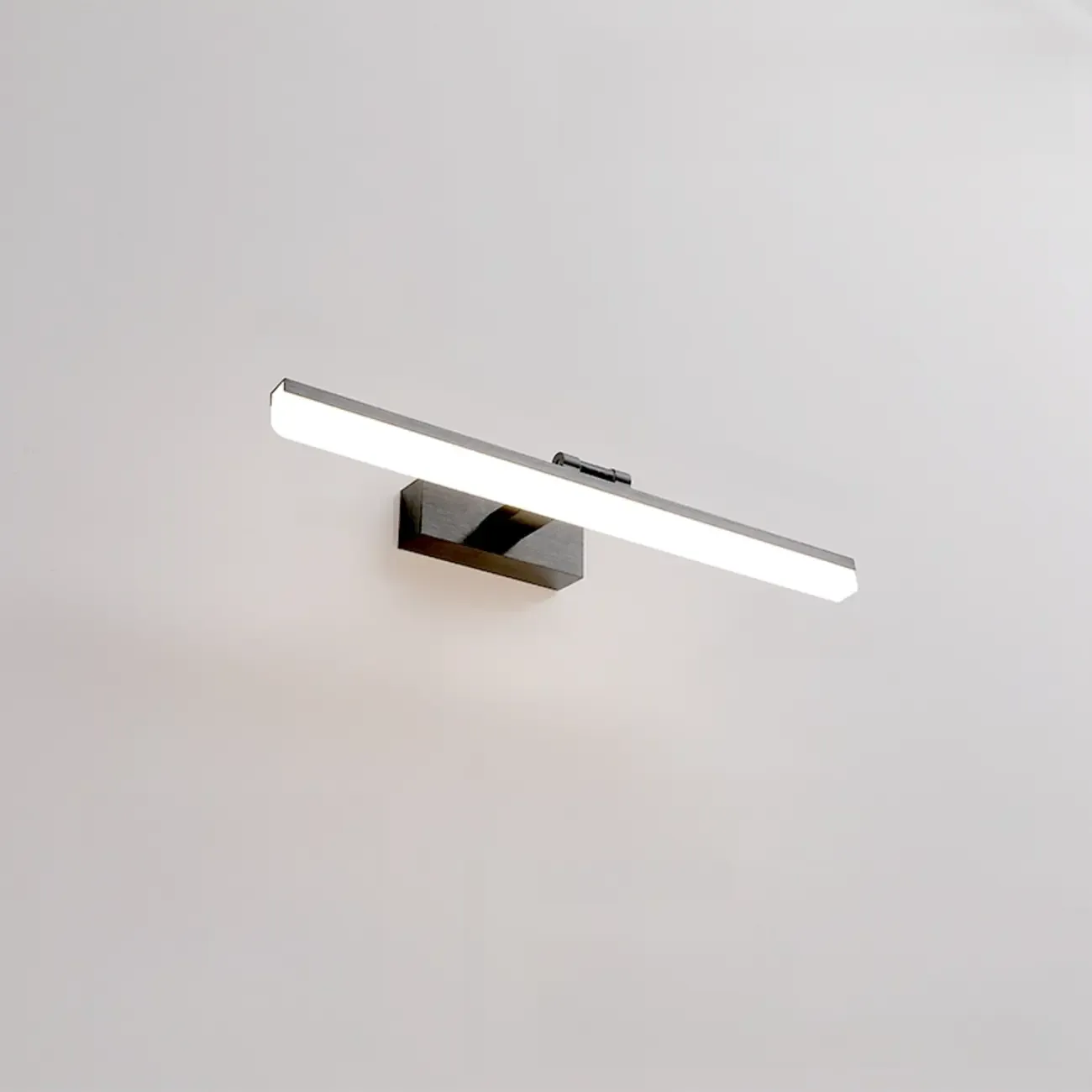 Rectangle 1-Light Black Metal Vanity Light for Bathroom Image - 3