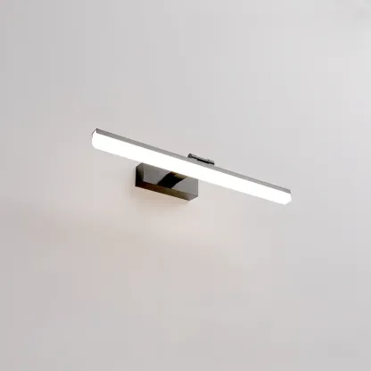 Rectangle 1-Light Black Metal Vanity Light for Bathroom Image - 3