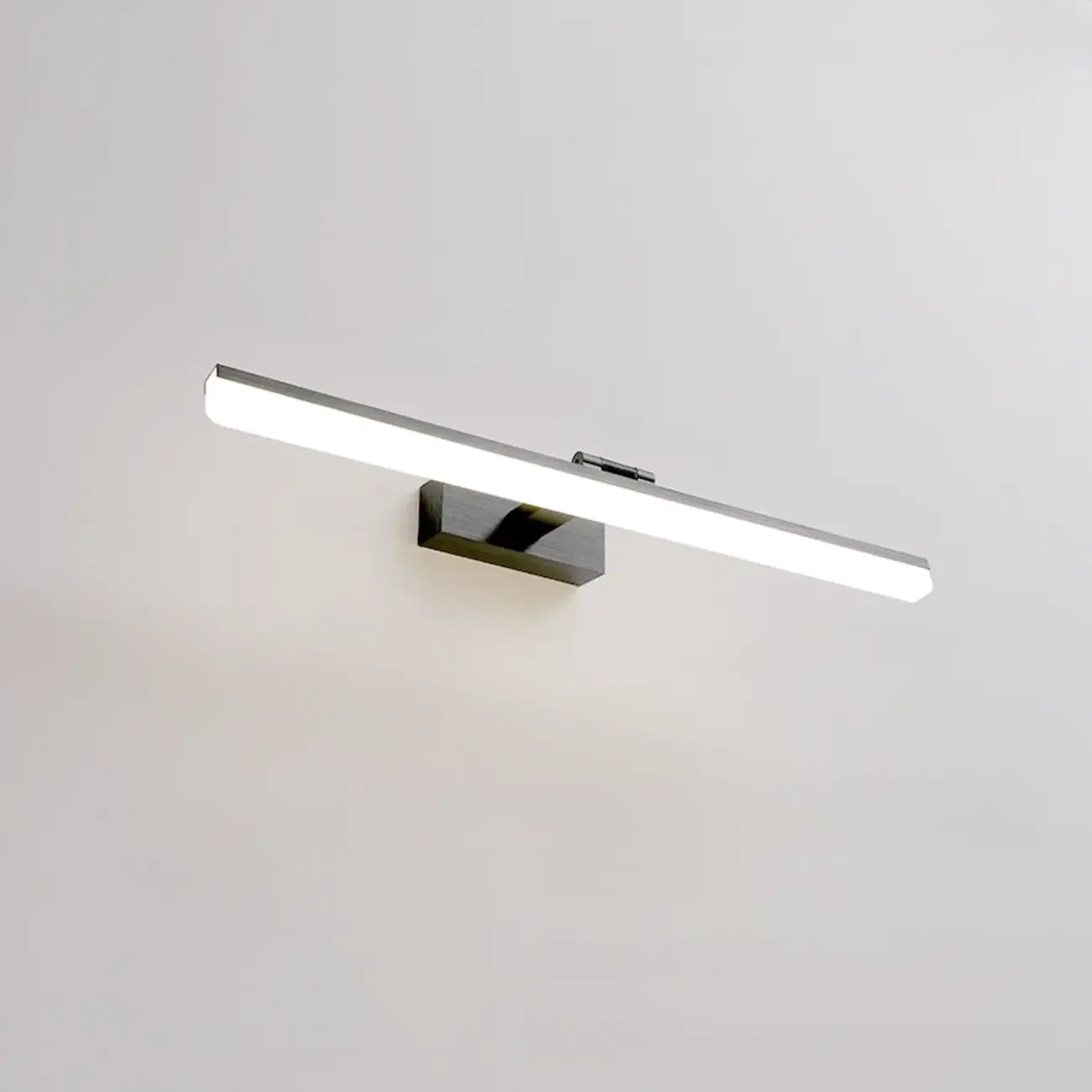 Rectangle 1-Light Black Metal Vanity Light for Bathroom Image - 5