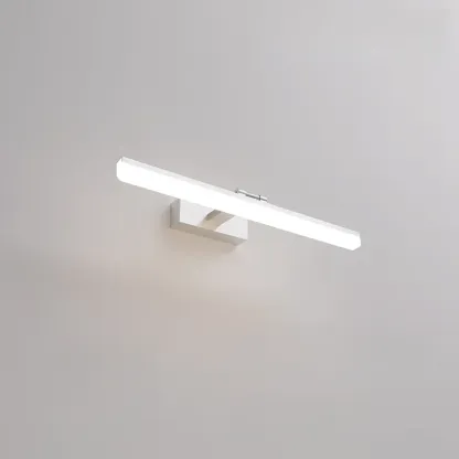 Rectangle 1-Light Black Metal Vanity Light for Bathroom Image - 9