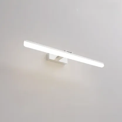 Rectangle 1-Light Black Metal Vanity Light for Bathroom Image - 12