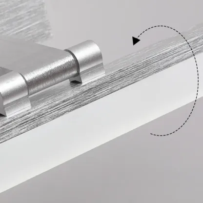 Rectangle 1-Light Black Metal Vanity Light for Bathroom Image - 16