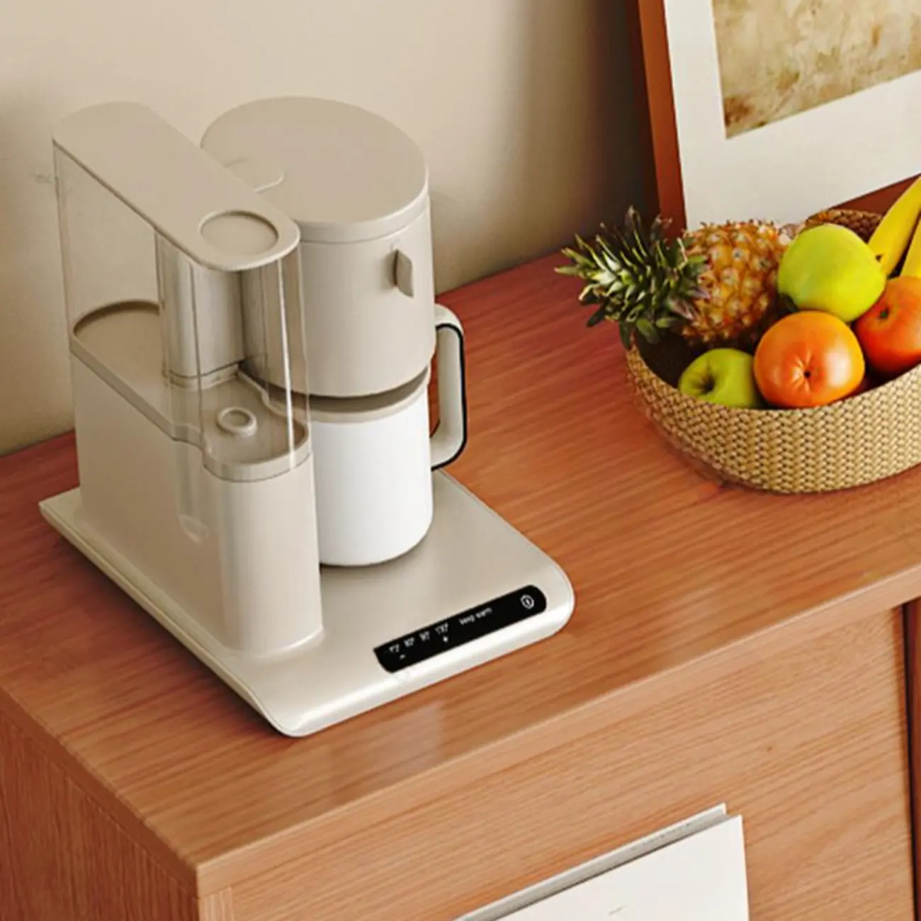 Natural Finish Rubberwood Sideboard with Drawers Image - 13 | homeyfad