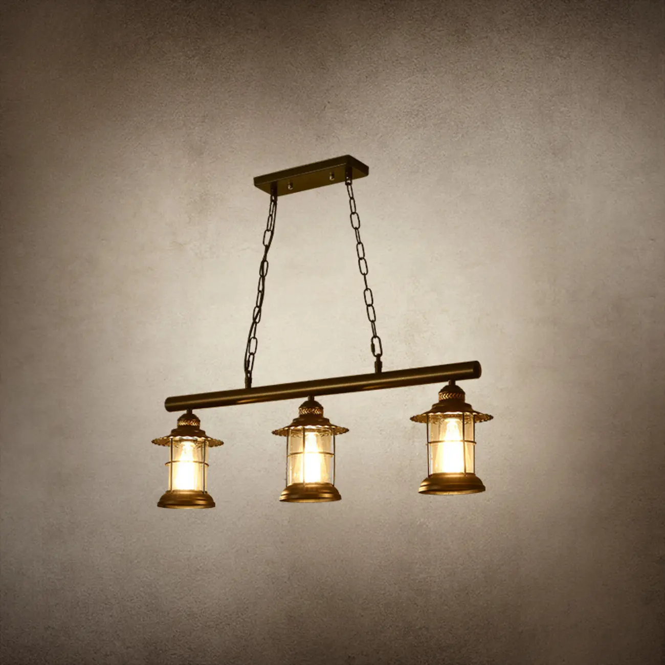 Industrial Rust Cylinder Black Pendant Lights for Kitchen Island Image - 9 | homeyfad