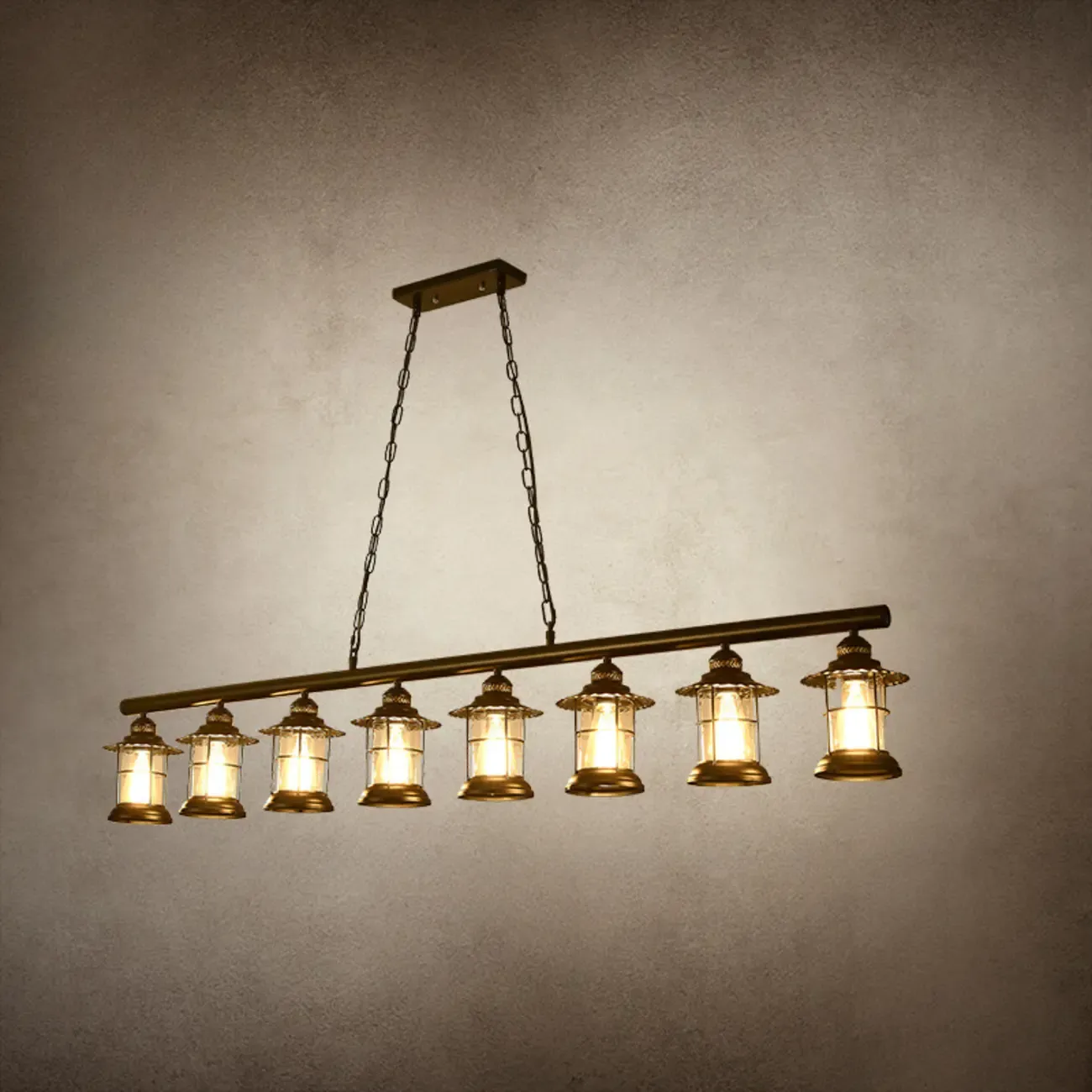 Industrial Rust Cylinder Black Pendant Lights for Kitchen Island Image - 11