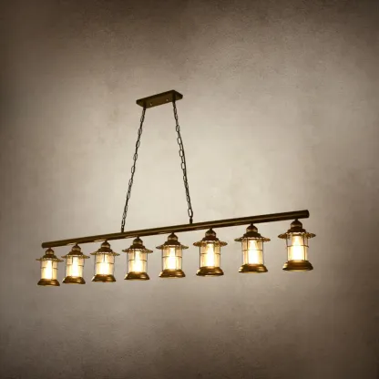 Industrial Rust Cylinder Black Pendant Lights for Kitchen Island Image - 11