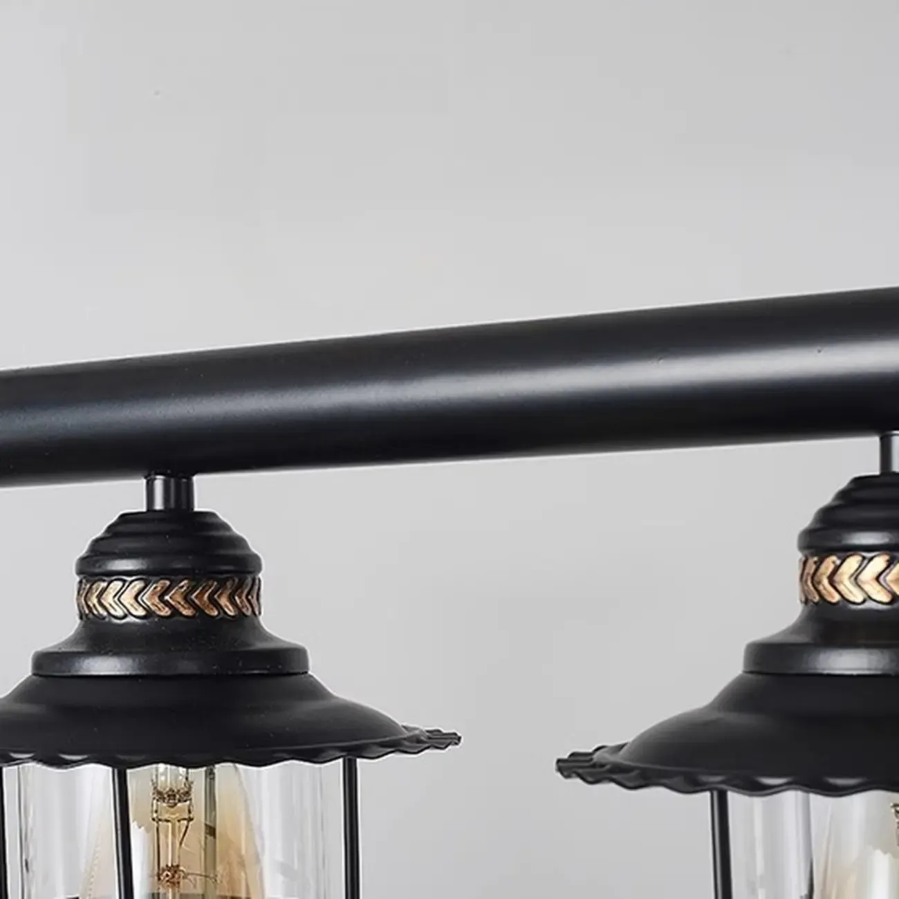 Industrial Rust Cylinder Black Pendant Lights for Kitchen Island Image - 14
