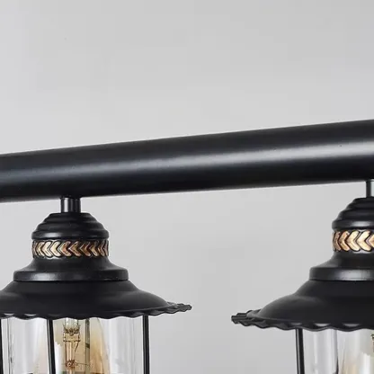 Industrial Rust Cylinder Black Pendant Lights for Kitchen Island Image - 14
