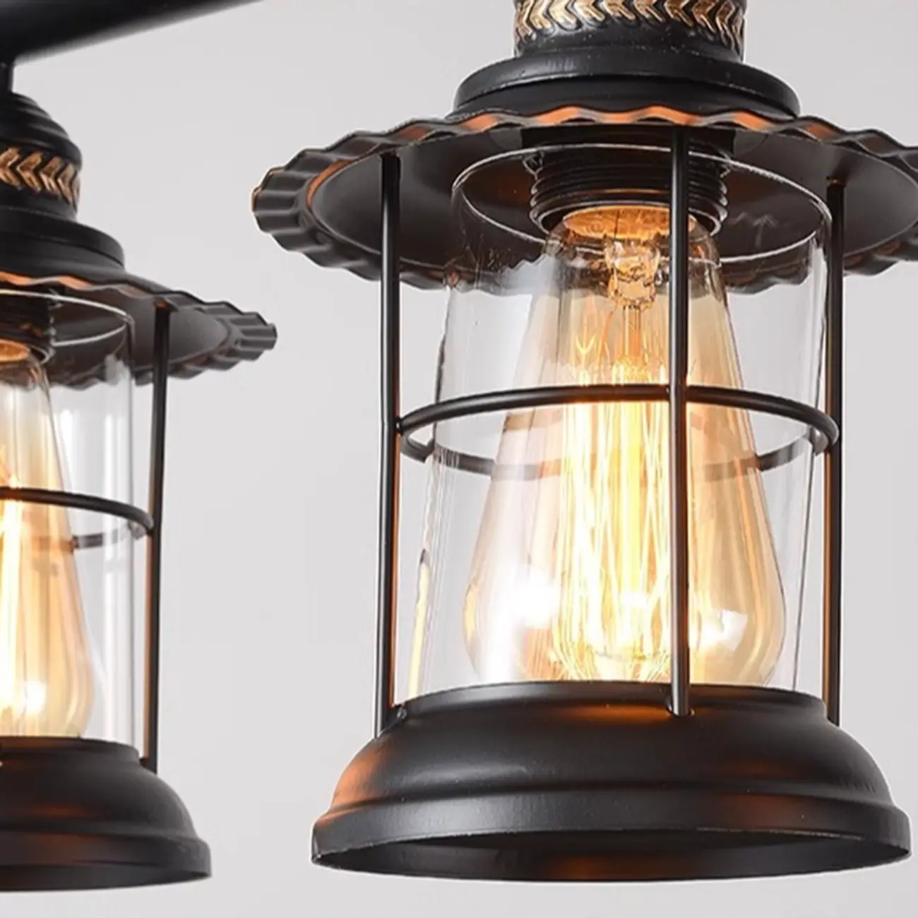 Industrial Rust Cylinder Black Pendant Lights for Kitchen Island Image - 15 | homeyfad