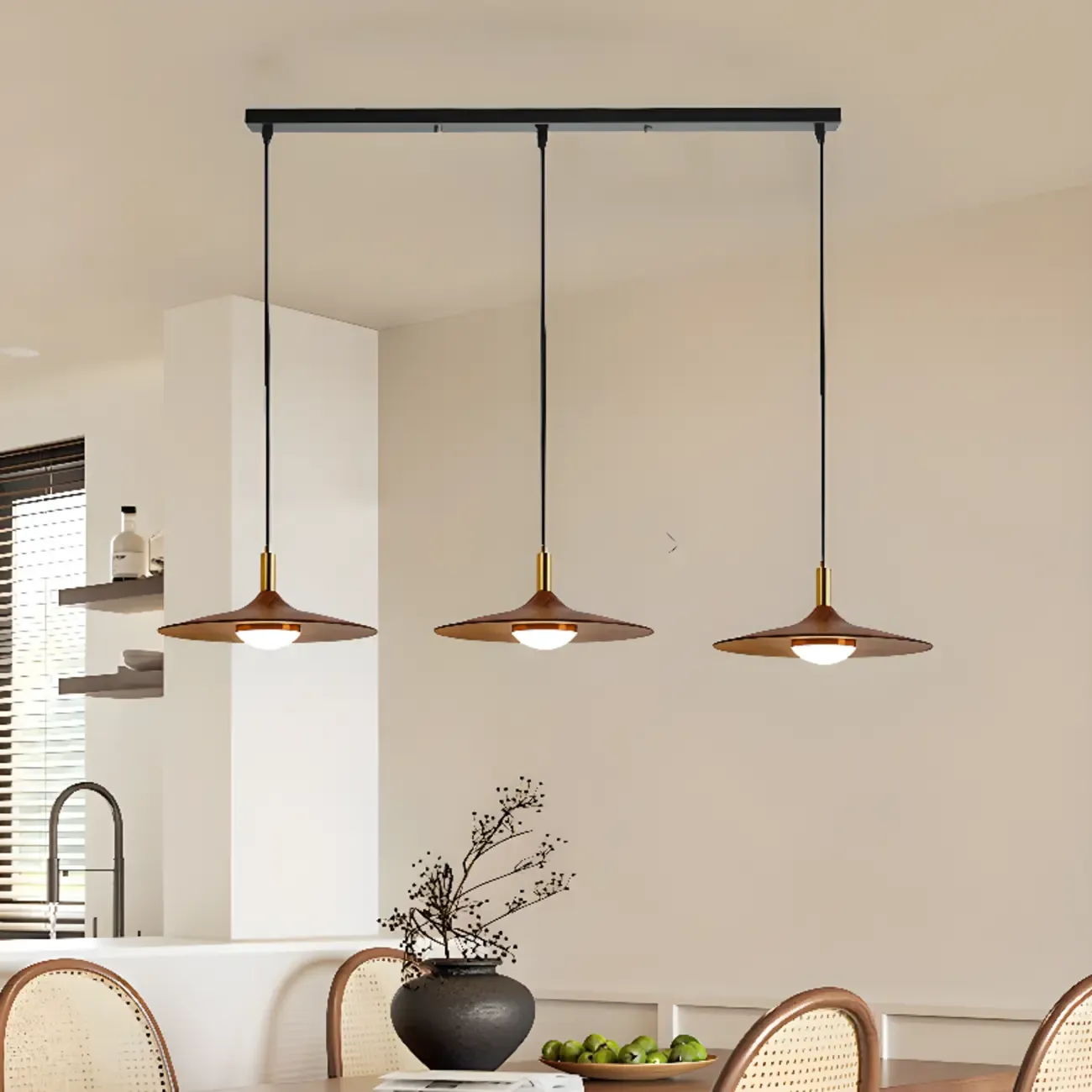 Modern Geometric Adjustable Island Light for Kitchen Area Image - 2