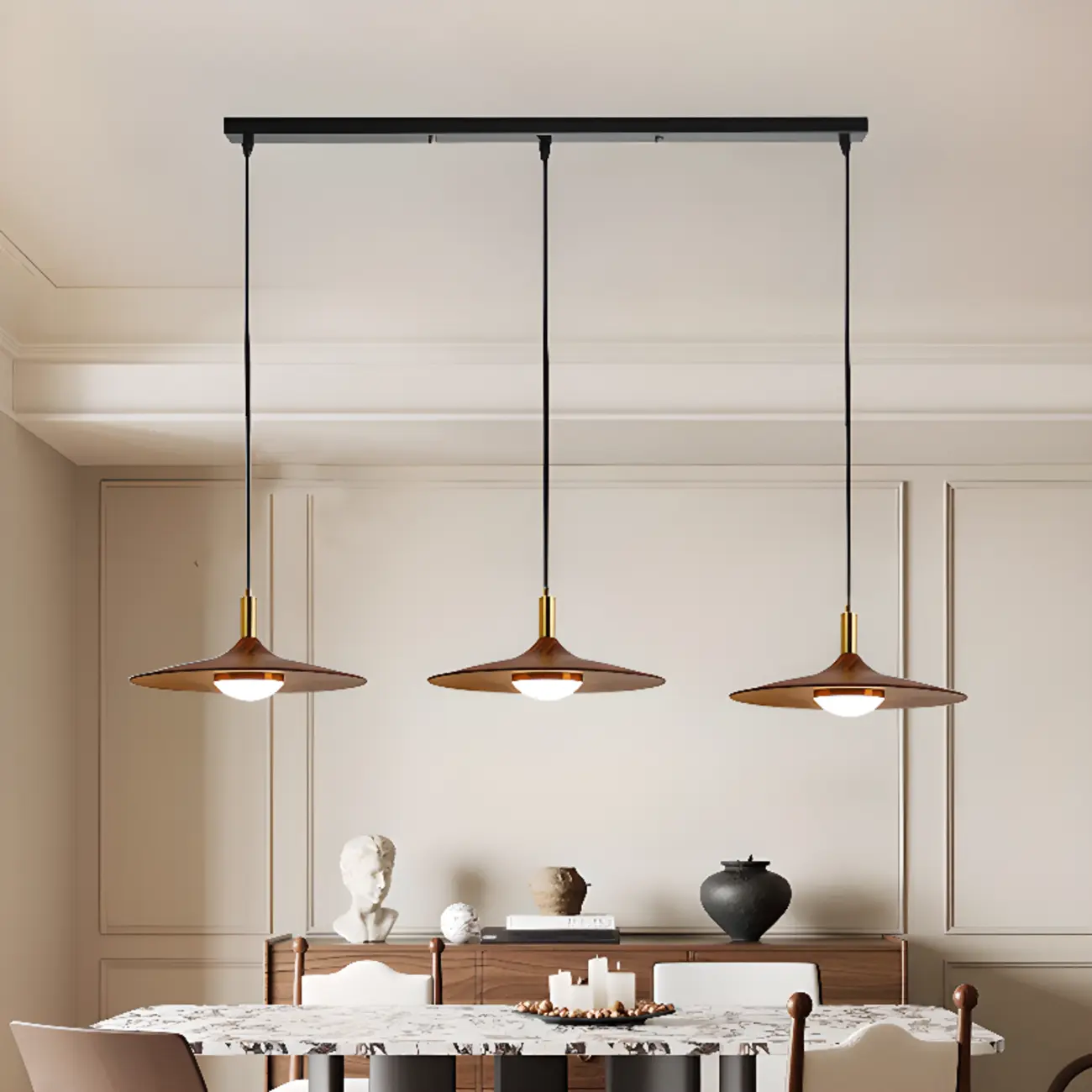 Modern Geometric Adjustable Island Light for Kitchen Area Image - 1 | homeyfad