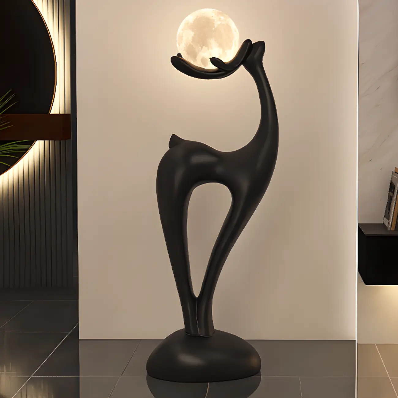 3 Color Light Deer-Shaped LED Floor Lamp for Bedroom Decor Image - 5 | homeyfad