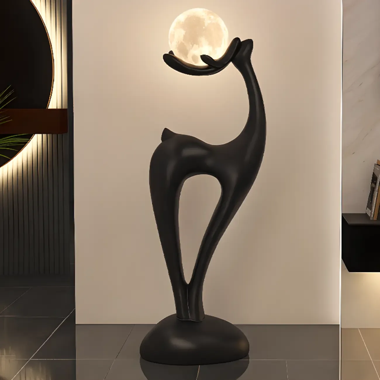3 Color Light Deer-Shaped LED Floor Lamp for Bedroom Decor Image - 5