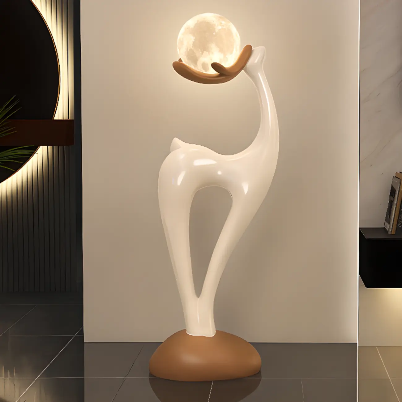 3 Color Light Deer-Shaped LED Floor Lamp for Bedroom Decor Image - 7 | homeyfad