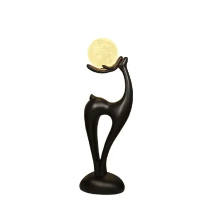 3 Color Light Deer-Shaped LED Floor Lamp for Bedroom Decor Image - 9