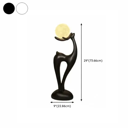 3 Color Light Deer-Shaped LED Floor Lamp for Bedroom Decor Image - 12