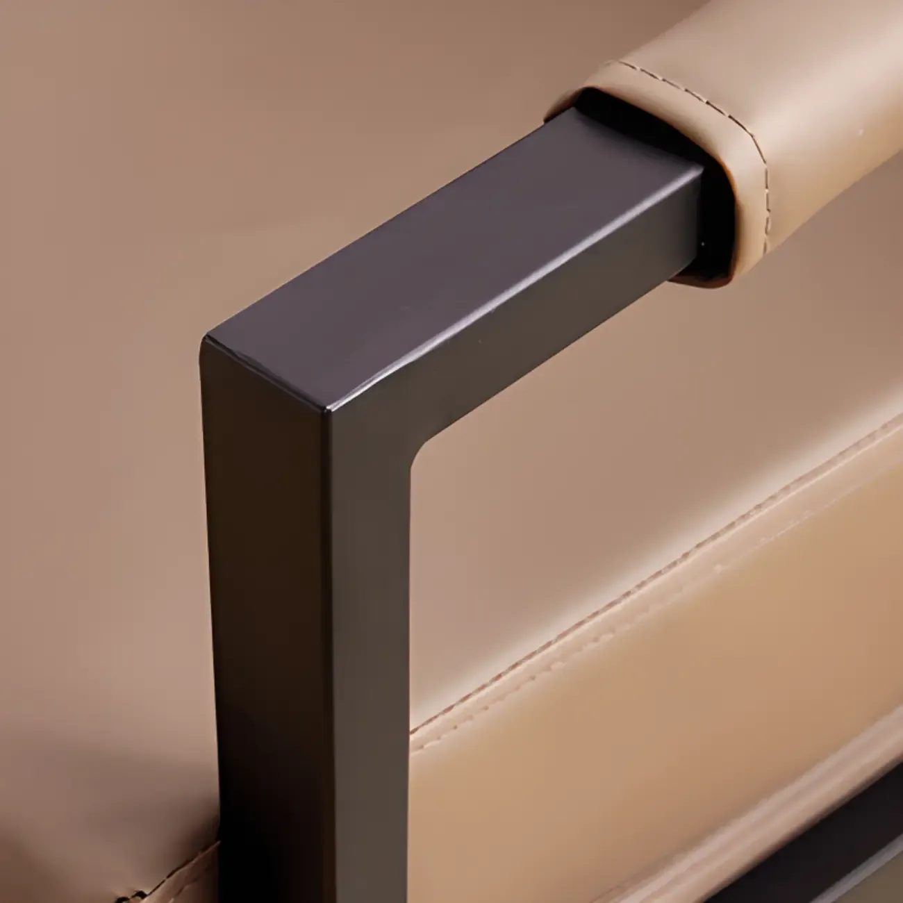 Modern Fabric Square Arm Accent Chair with Pillow Back Image - 8