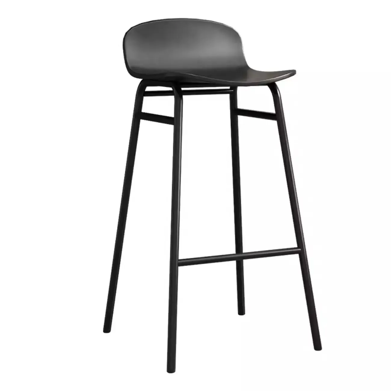 Minimalist Plastic Bar Stools with Metal Frame | Homeyfad